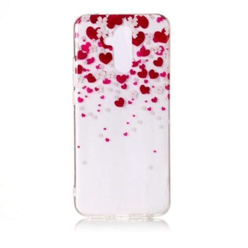 Clean silikonový obal na mobil Huawei Mate 20 Lite - srdíčka a květy