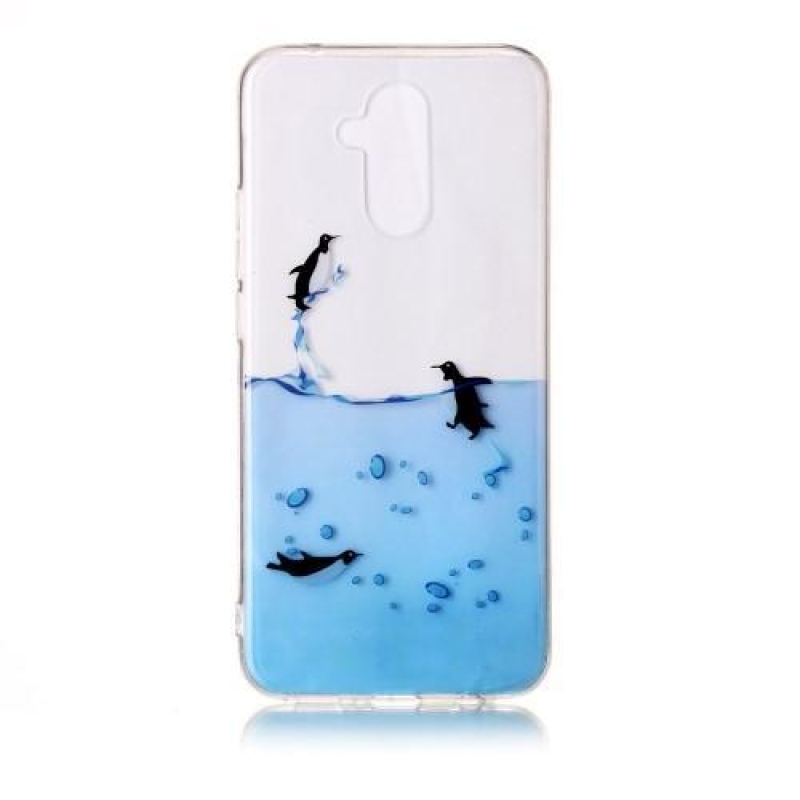 Clean silikonový obal na mobil Huawei Mate 20 Lite - tučňáci