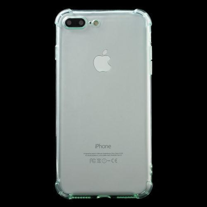 Clear gelový obal na iPhone 8 Plus a iPhone 7 Plus - zelený