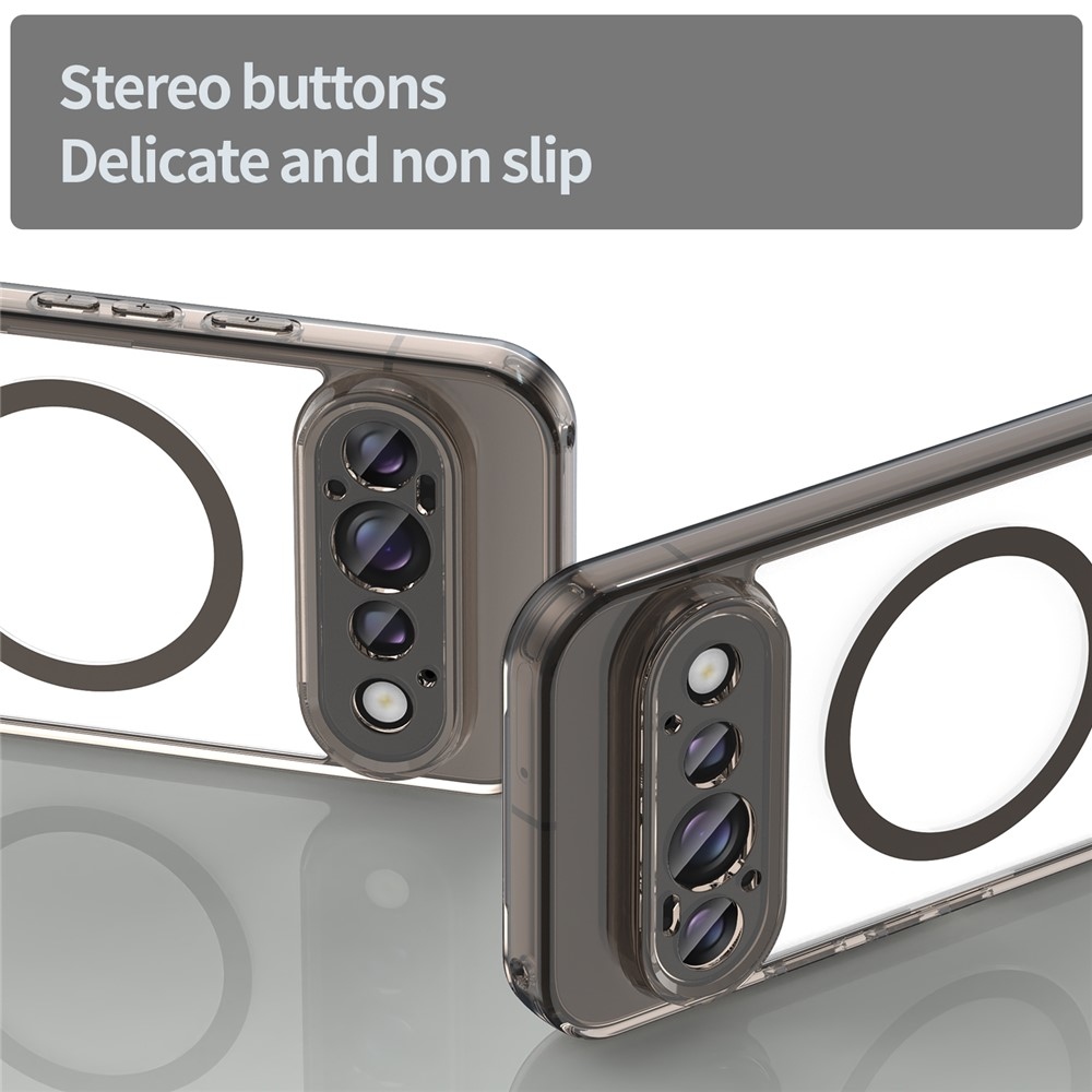 Clear gelový obal s pevnými zády a MagSafe na Google Pixel 11 - černý