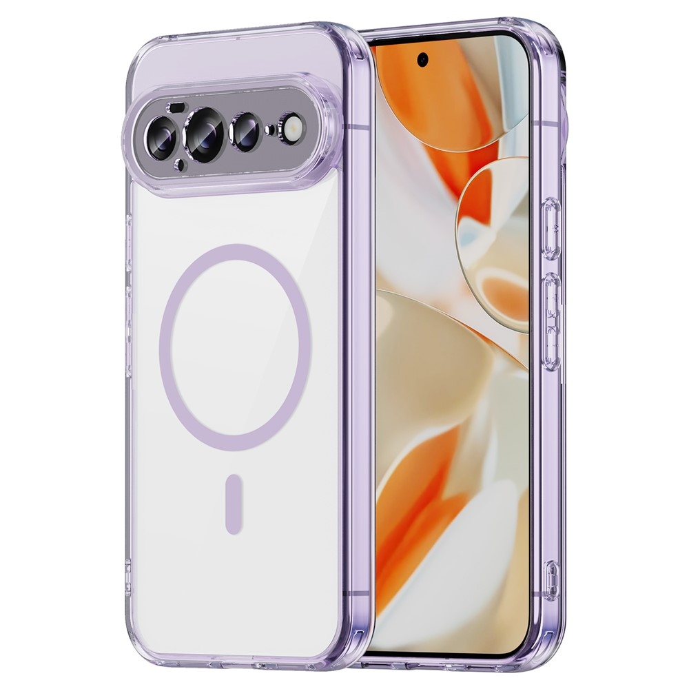 Clear gelový obal s pevnými zády a MagSafe na Google Pixel 11 Pro XL - fialový