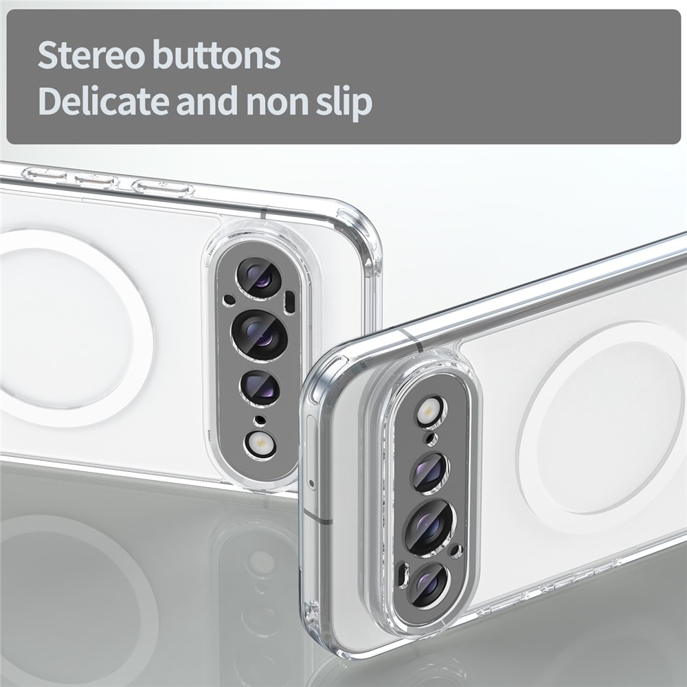 Clear gelový obal s pevnými zády a MagSafe na Google Pixel 11 Pro XL - průhledný