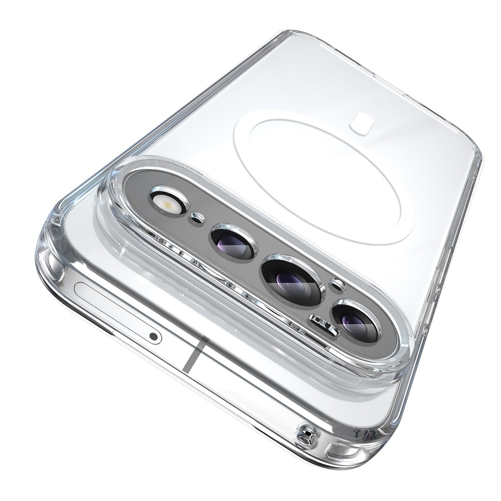 Clear gelový obal s pevnými zády a MagSafe na Google Pixel 11 Pro XL - průhledný