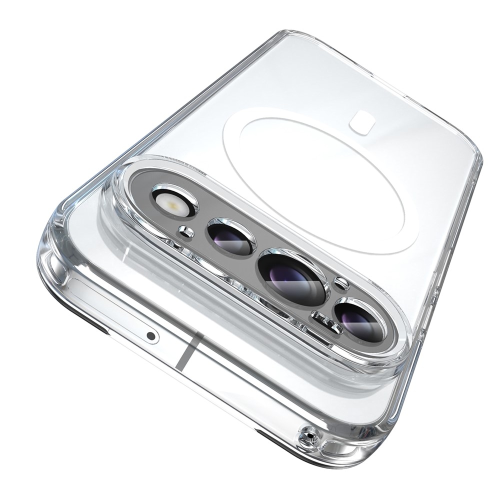 Clear gelový obal s pevnými zády a MagSafe na Google Pixel 11 - průhledný