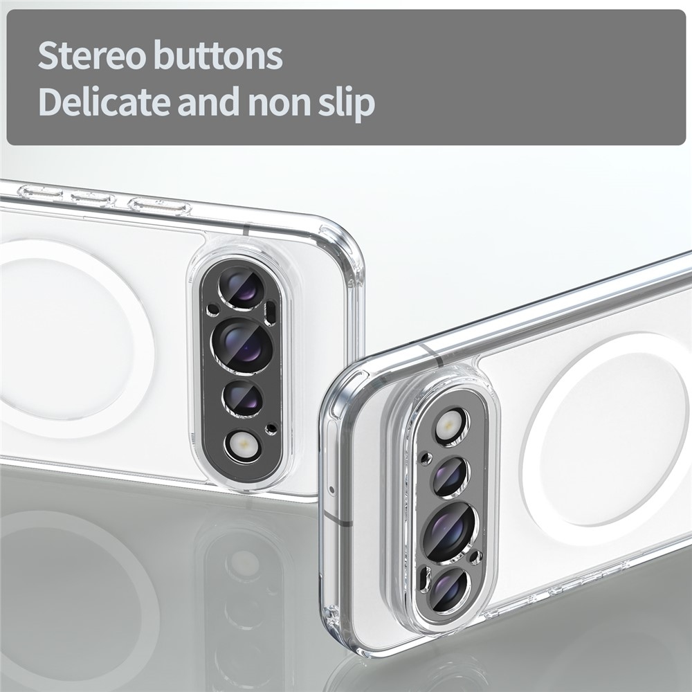 Clear gelový obal s pevnými zády a MagSafe na Google Pixel 11 - průhledný