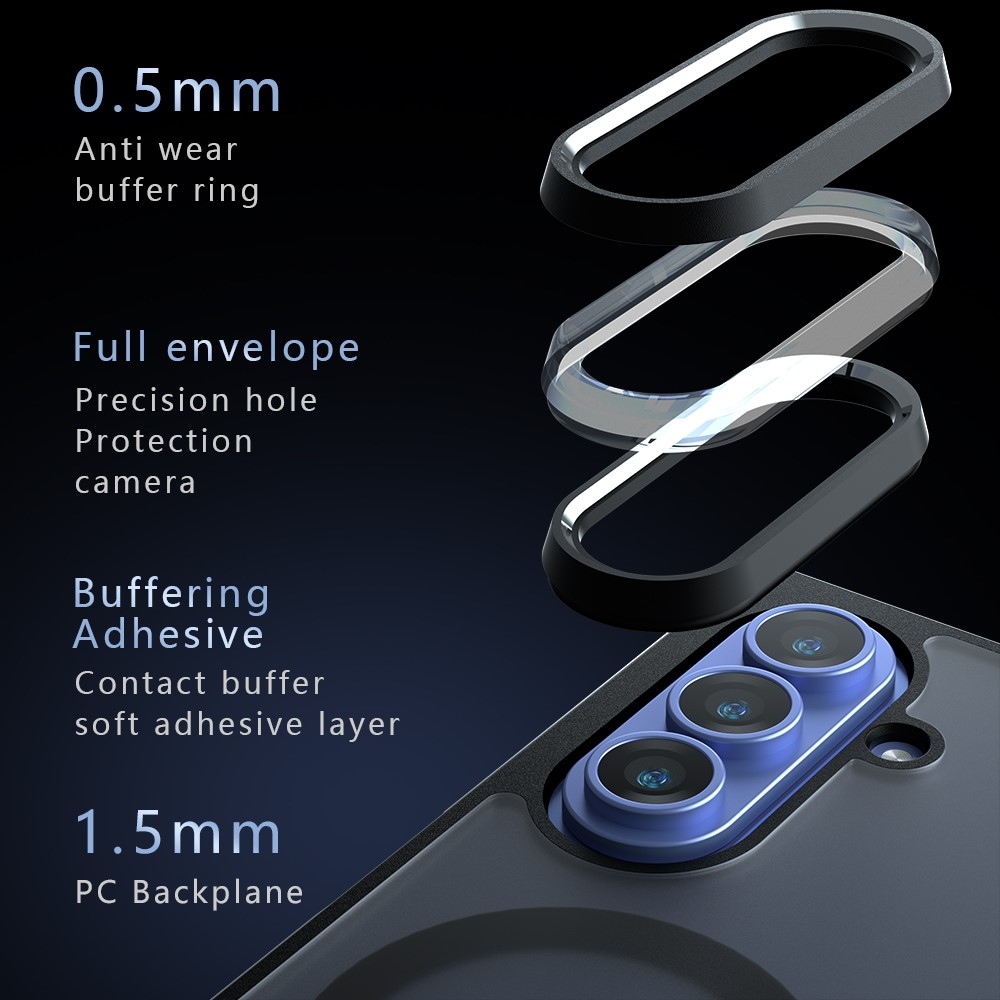 Clear gelový obal s pevnými zády a MagSafe na Samsung Galaxy Z Fold8 Ultra 5G - průhledný