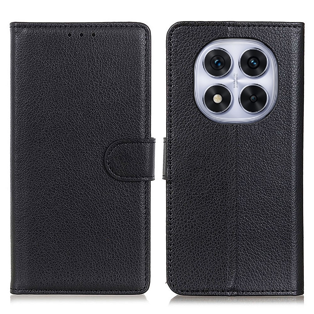 Litchie knížkové pouzdro na Xiaomi Redmi Note 14 Pro - černé