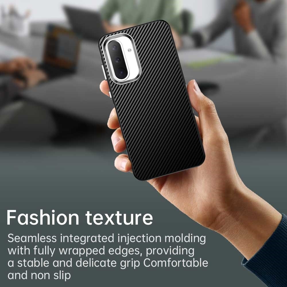Texture fiber odolný kryt na Samsung Galaxy A36 5G - černý