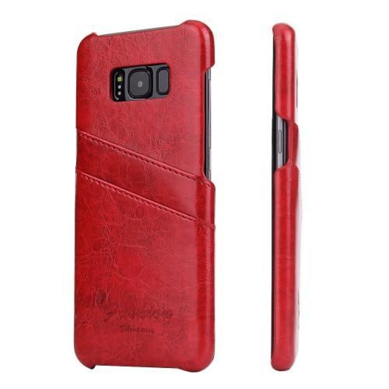 Cloths PU kožený obal na mobil Samsung Galaxy S8 Plus - červený