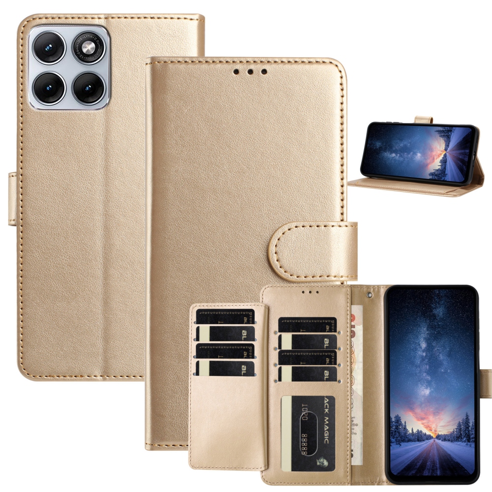 Clots knížkové pouzdro na Motorola Edge 70 Fusion 5G - zlaté
