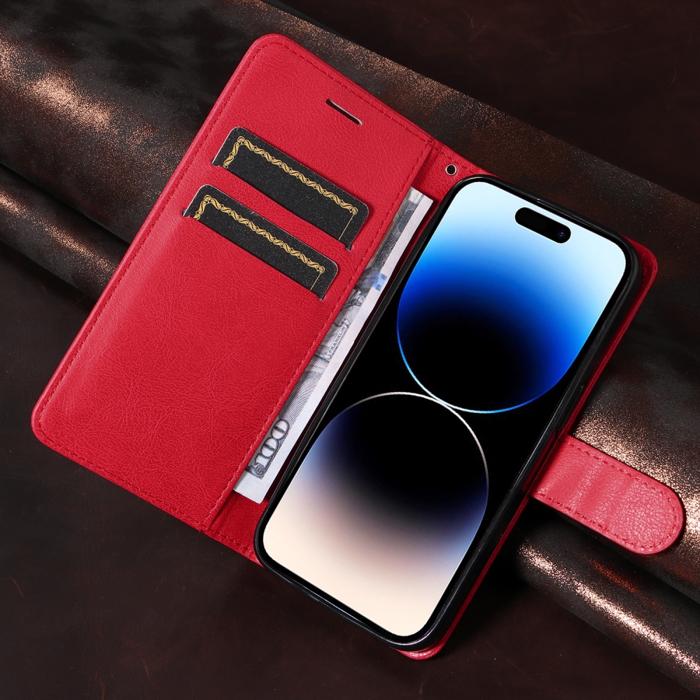 Clots knížkové pouzdro na Oppo Reno 16 Pro 5G/Oppo Reno 16 5G - červené