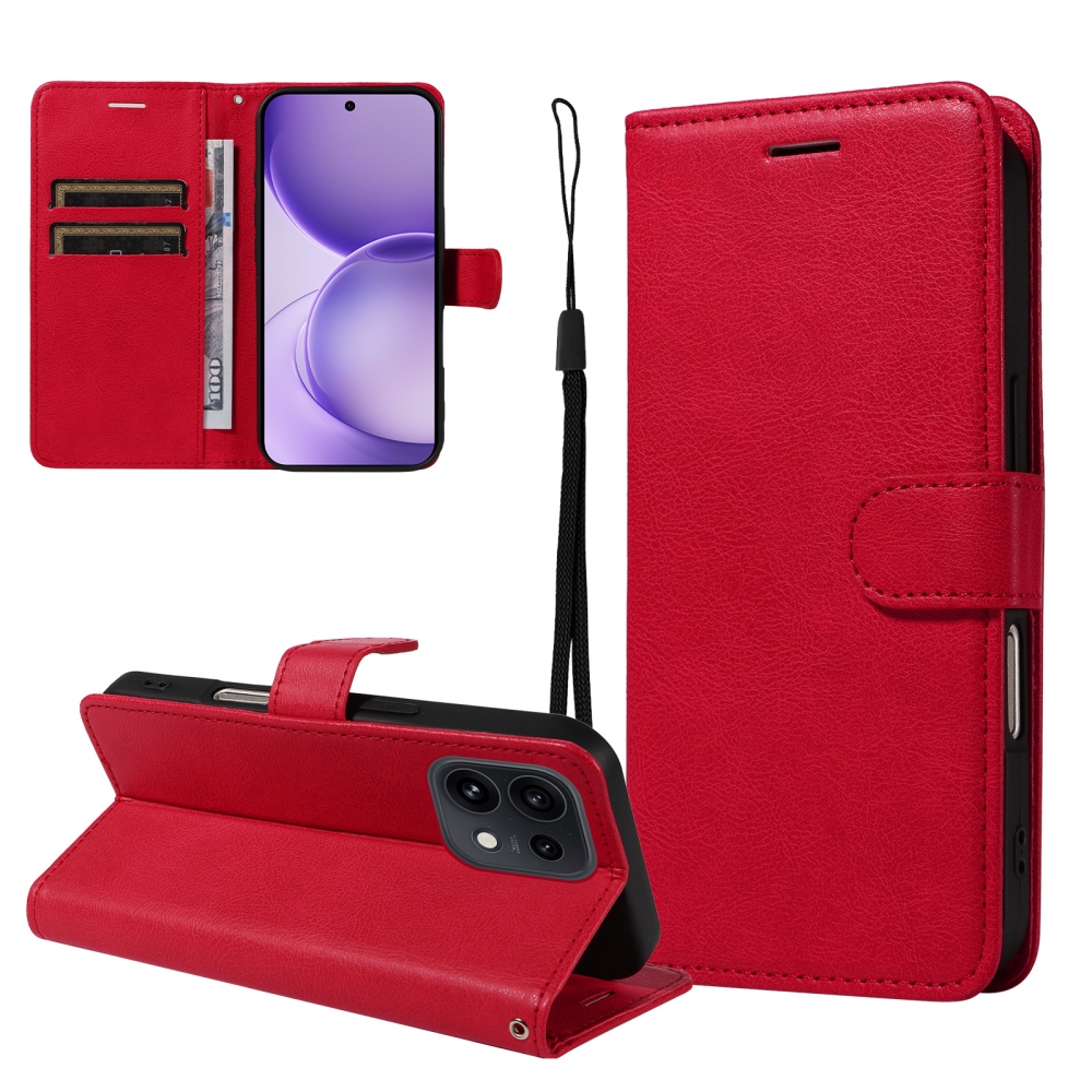 Clots knížkové pouzdro na Oppo Reno 16 Pro 5G/Oppo Reno 16 5G - červené