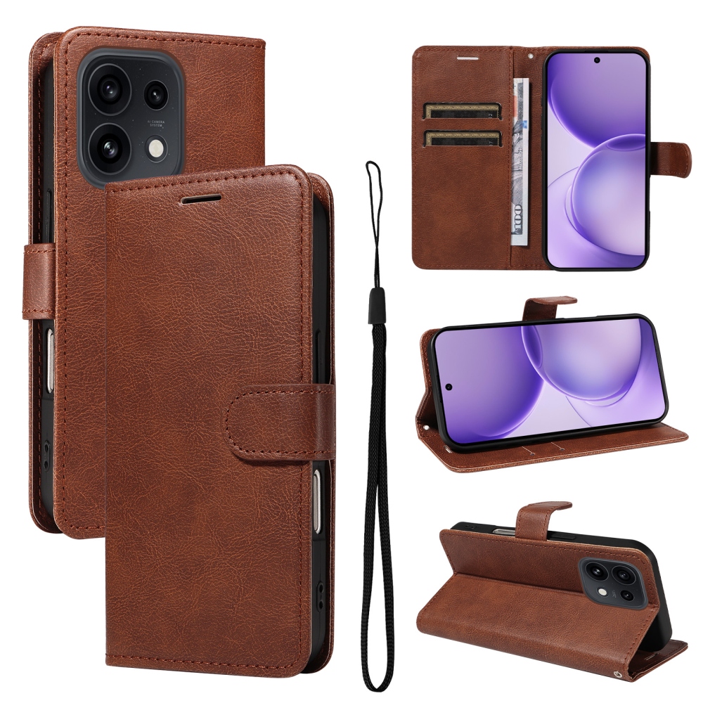 Clots knížkové pouzdro na Oppo Reno 16 Pro 5G/Oppo Reno 16 5G - hnědé