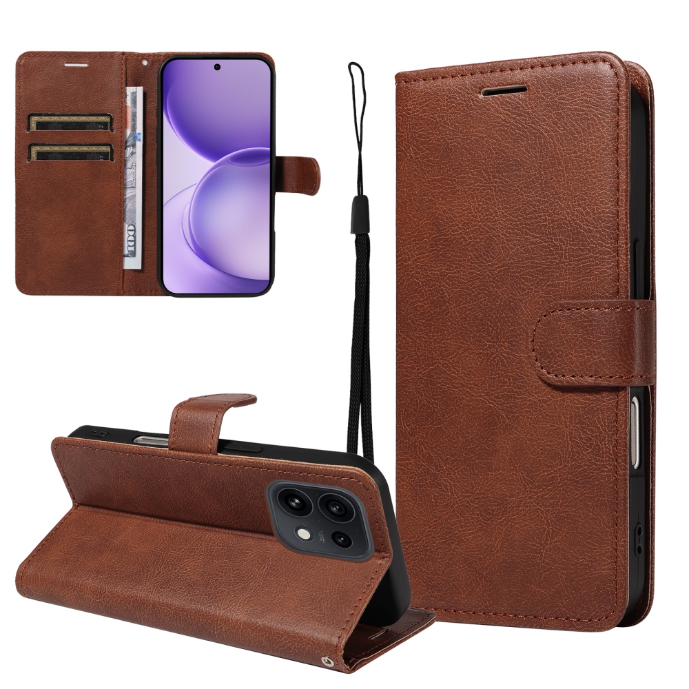 Clots knížkové pouzdro na Oppo Reno 16 Pro 5G/Oppo Reno 16 5G - hnědé