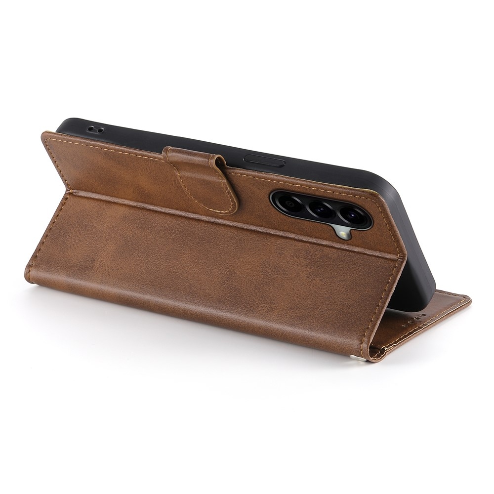 Clots knížkové pouzdro na Samsung Galaxy A57 5G - hnědé