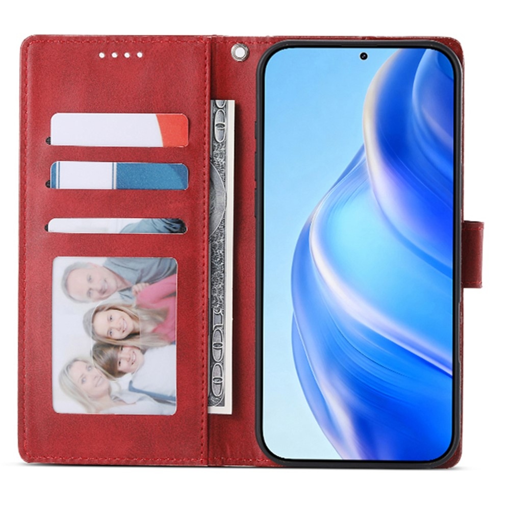 Calf knížkové pouzdro na Xiaomi 17 - červené