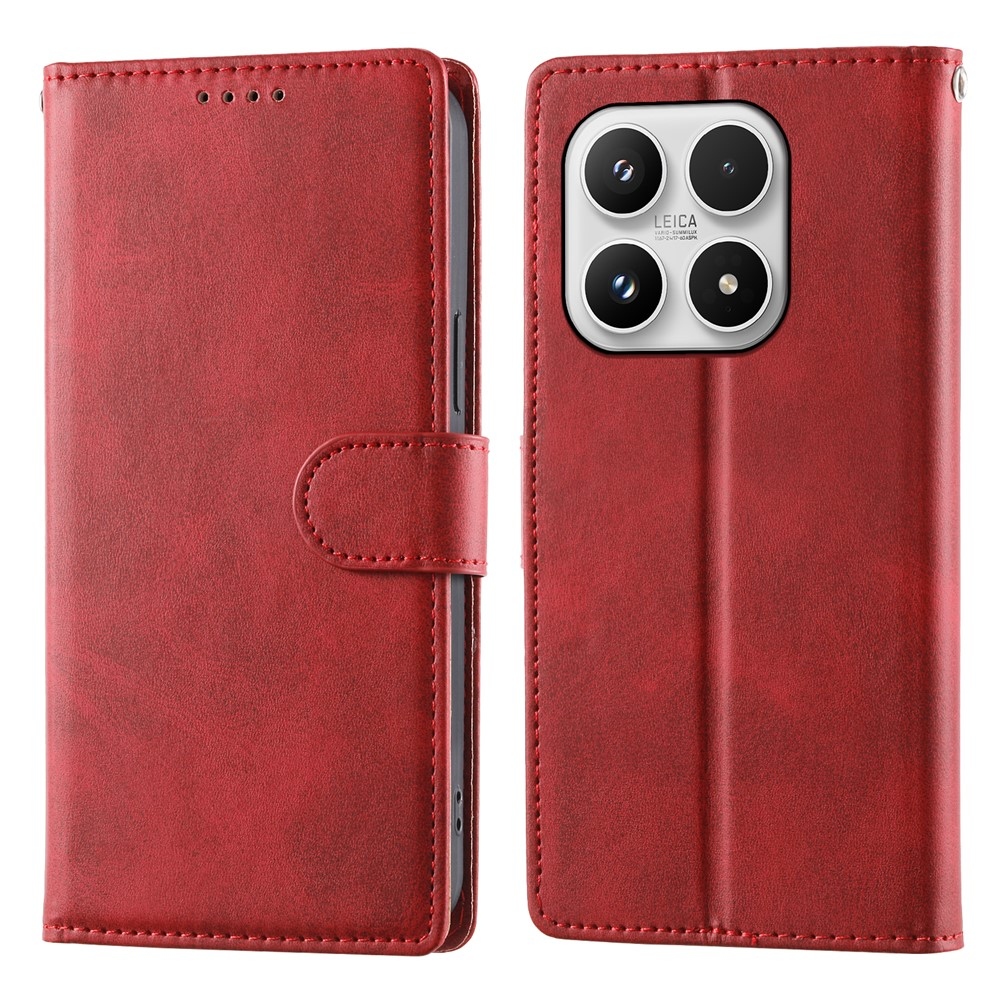 Calf knížkové pouzdro na Xiaomi 17 - červené