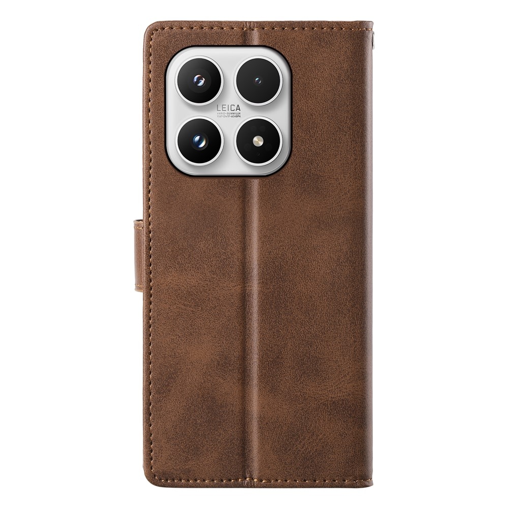 Calf knížkové pouzdro na Xiaomi 17 - hnědé