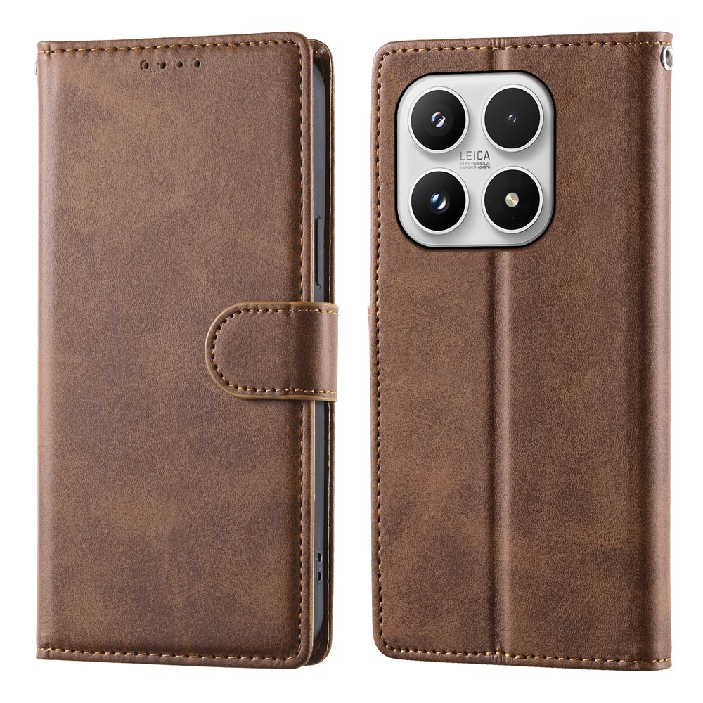 Calf knížkové pouzdro na Xiaomi 17 - hnědé