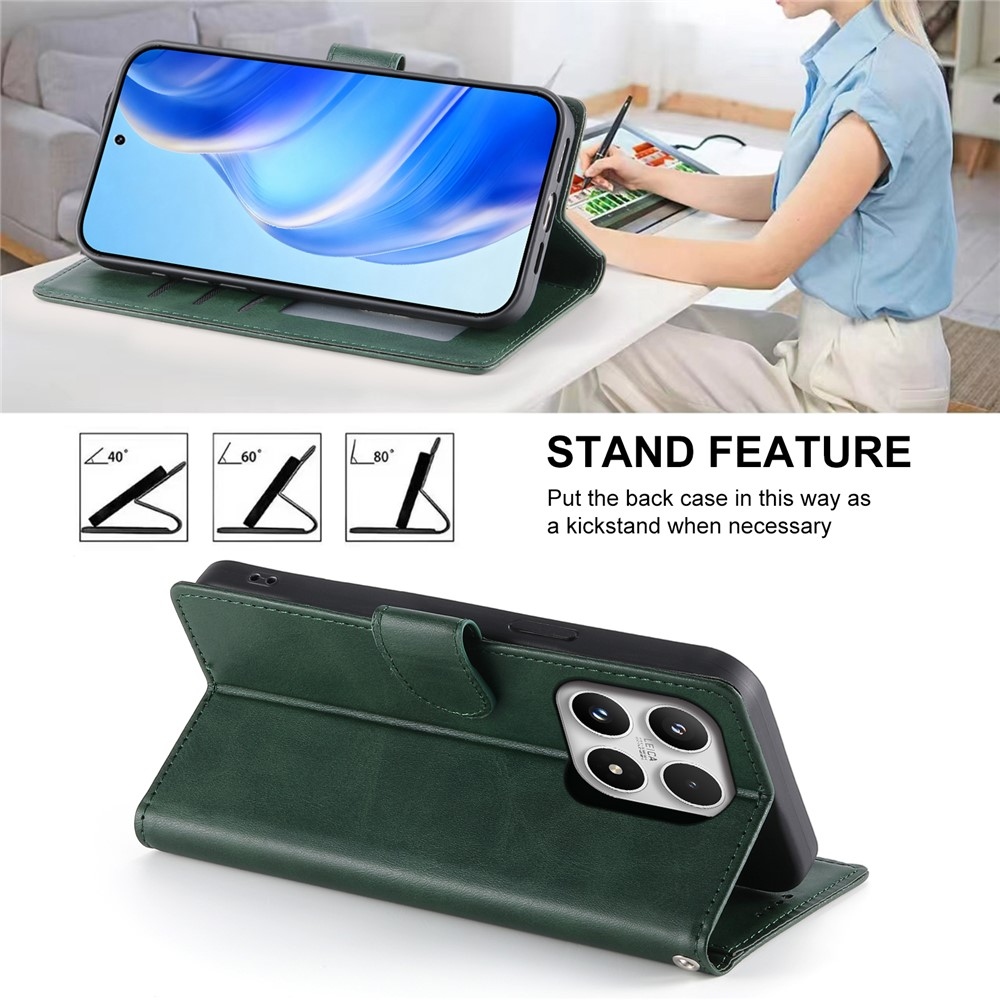 Calf knížkové pouzdro na Xiaomi 17 - zelené