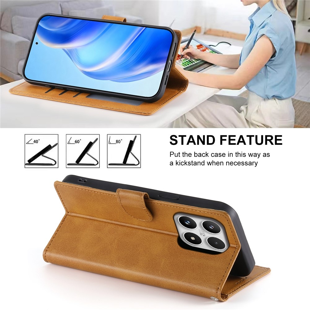 Calf knížkové pouzdro na Xiaomi 17 - žluté