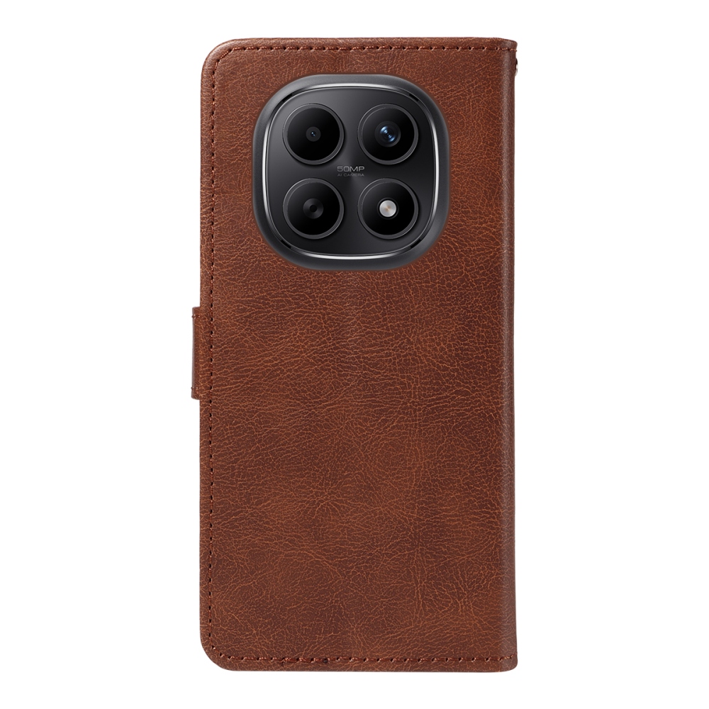 Clots knížkové pouzdro na Xiaomi Poco M8 5G/Redmi Note 15 5G/Note 15 4G - hnědé