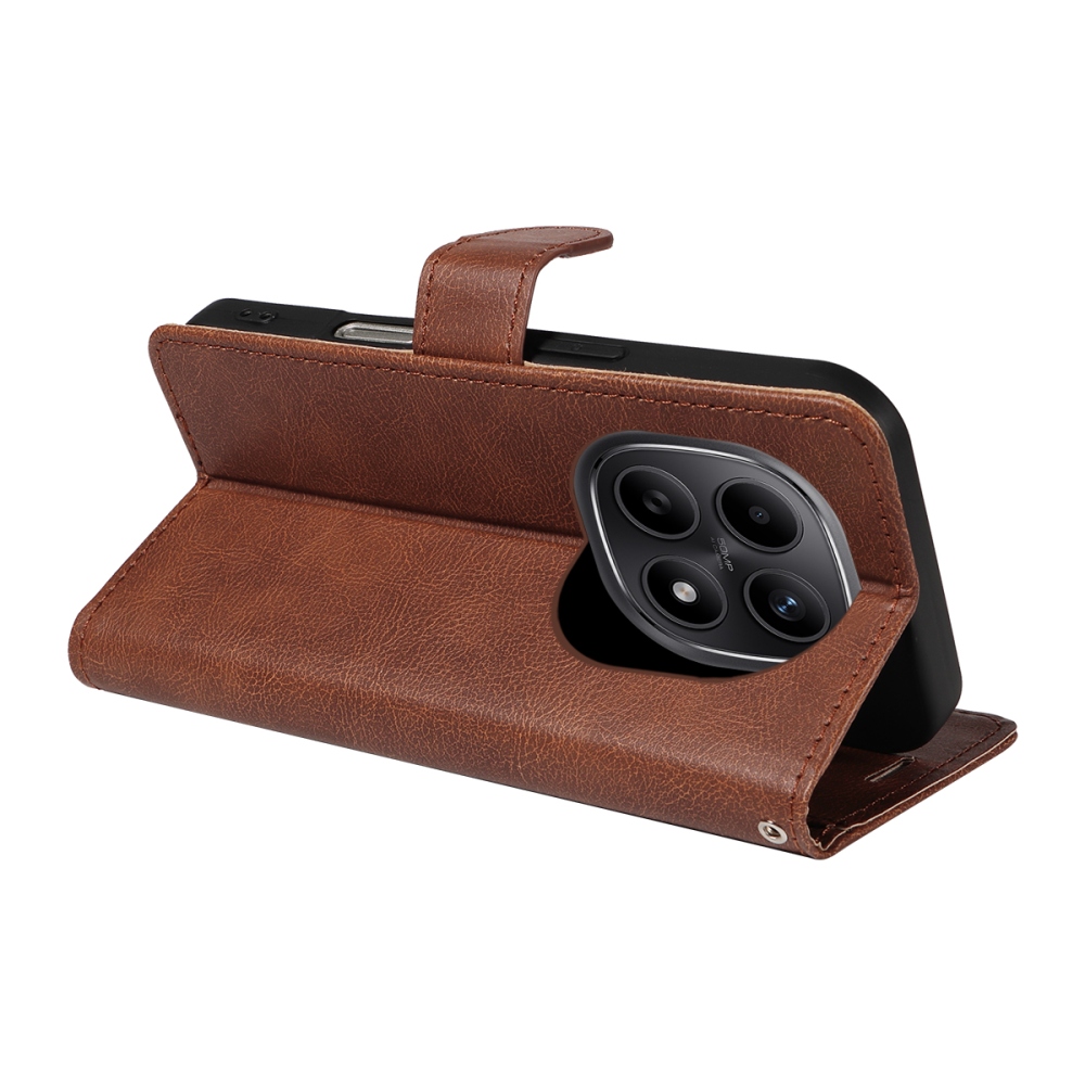 Clots knížkové pouzdro na Xiaomi Poco M8 5G/Redmi Note 15 5G/Note 15 4G - hnědé