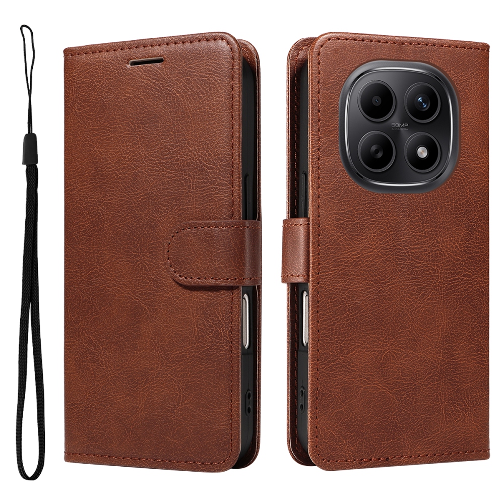 Clots knížkové pouzdro na Xiaomi Poco M8 5G/Redmi Note 15 5G/Note 15 4G - hnědé