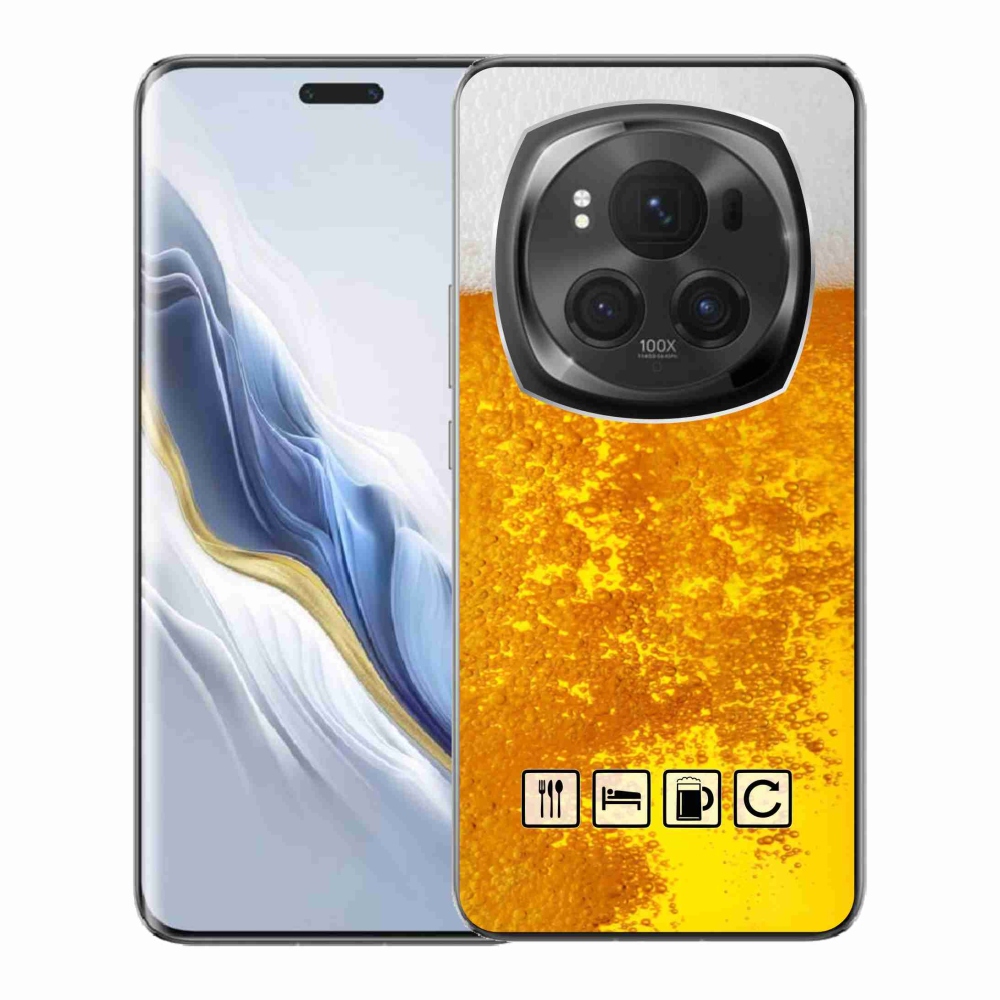Gelový kryt mmCase na Honor Magic 6 Pro 5G - pivní motiv 3