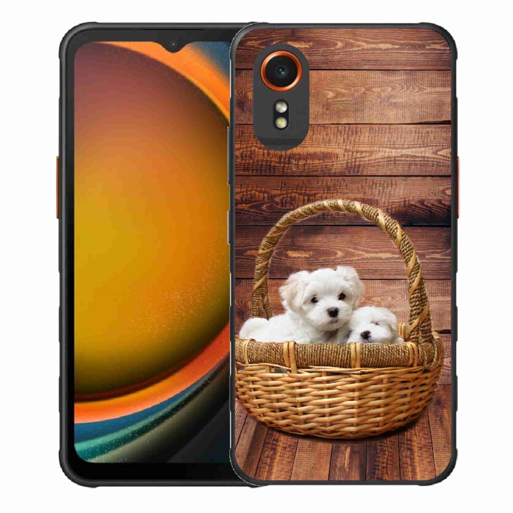 Gelový kryt mmCase na Samsung Galaxy Xcover 7 - štěňátka