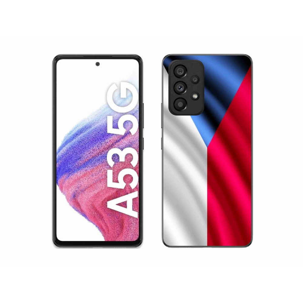 Gelový kryt mmCase na mobil Samsung Galaxy A53 5G - česká vlajka