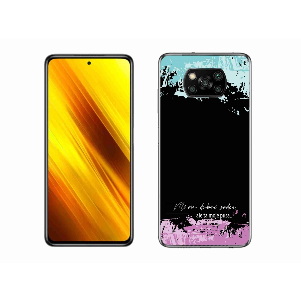 Gelový kryt mmCase na Xiaomi Poco X3 Pro - vtipný text 3 černé pozadí