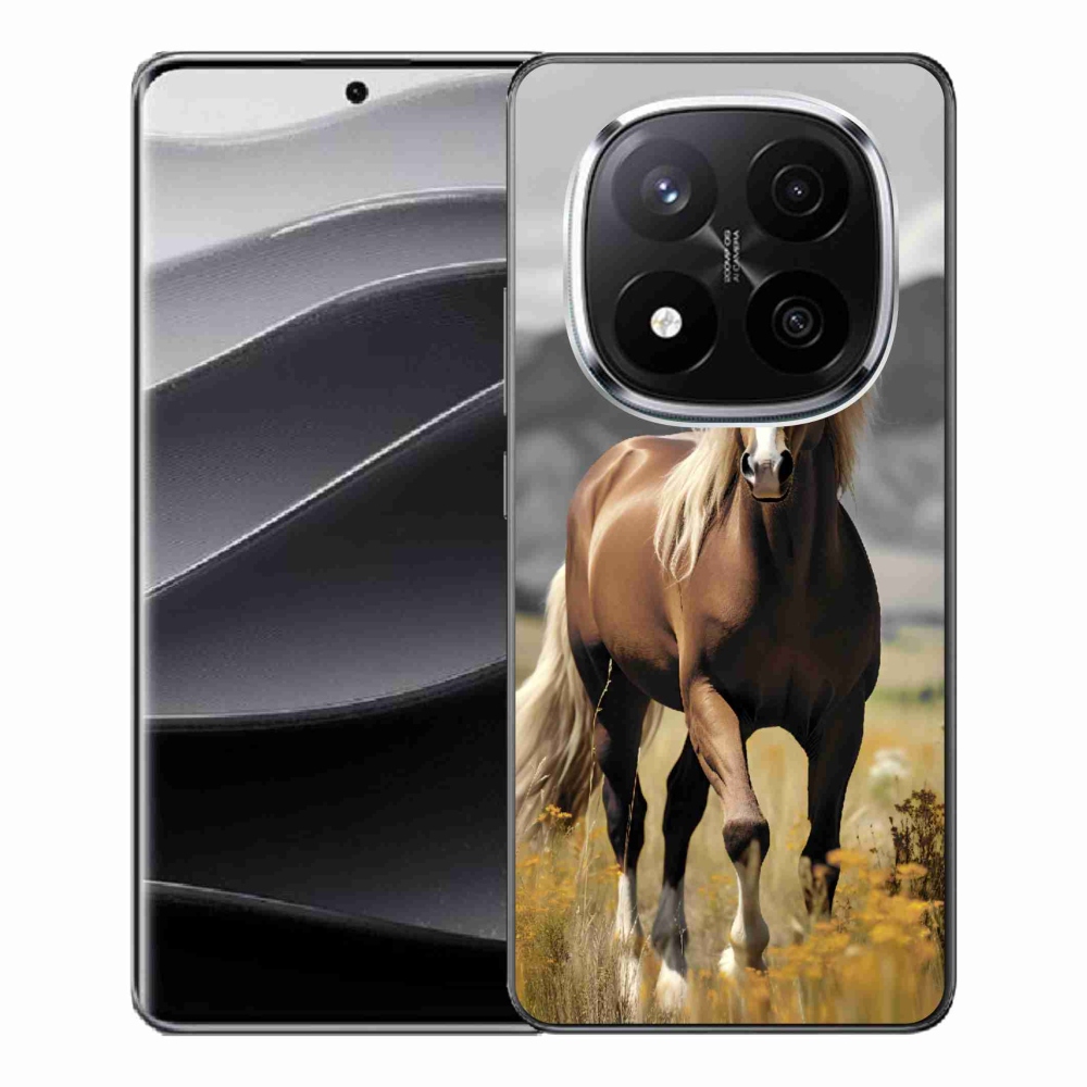 Gelový kryt mmCase na Xiaomi Redmi Note 14 Pro+ 5G - hnědý kůň 1