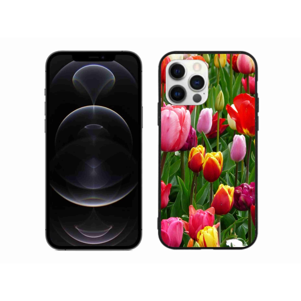 Gelový kryt mmCase na iPhone 12 Pro Max - tulipány