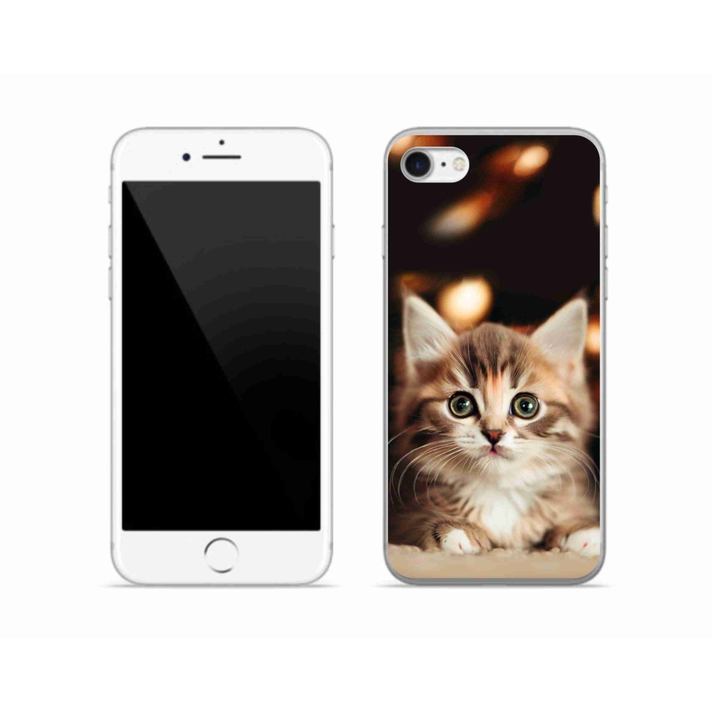 Gelový kryt mmCase na iPhone SE (2020) - roztomilé kotě 2