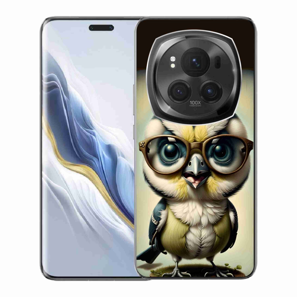 Gelový kryt mmCase na Honor Magic 6 Pro 5G - mládě s brýlemi