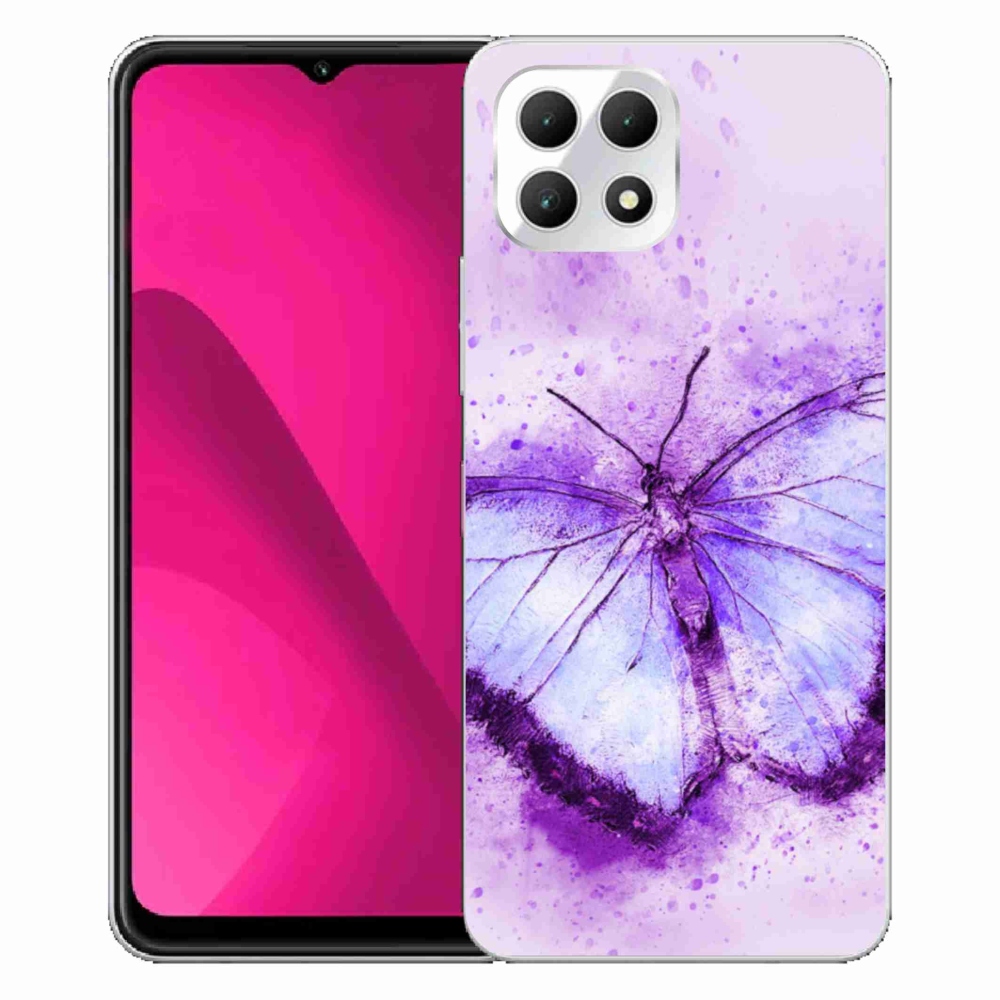 Gelový kryt mmCase na T-Mobile T Phone 2 - fialový motýl