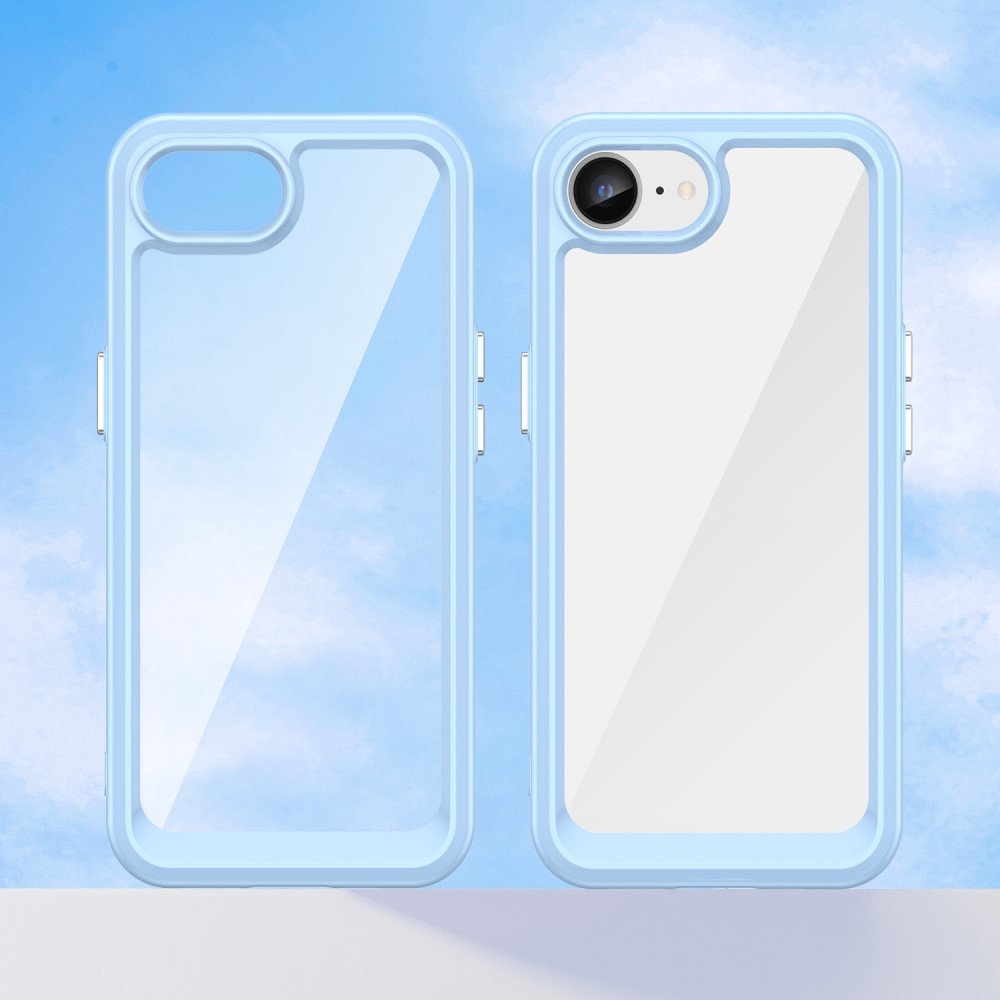 Gelový obal s pevnými zády na iPhone 16e - modrý
