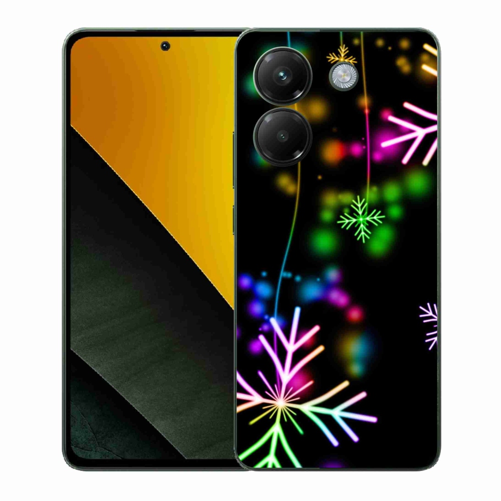 Gelový kryt mmCase na Xiaomi Poco M7 Pro 5G - barevné vločky