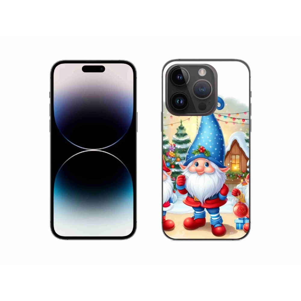 Gelový kryt mmCase na iPhone 14 Pro - vánoční skřítci