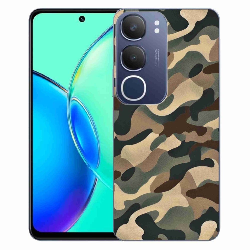 Gelový kryt mmCase na Vivo Y19s - maskáčový vzor 11