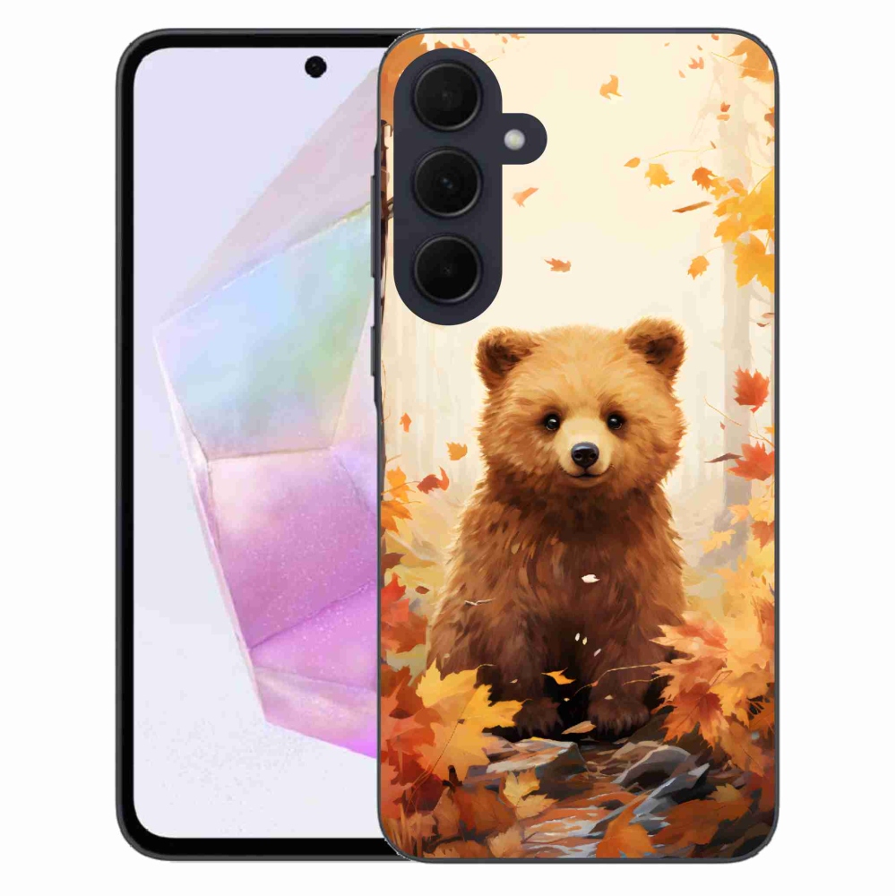 Gelový kryt mmCase na Samsung Galaxy A35 5G - medvěd v lese