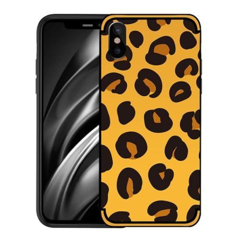 Coat gelový obal s motivem na iPhone X - leopard
