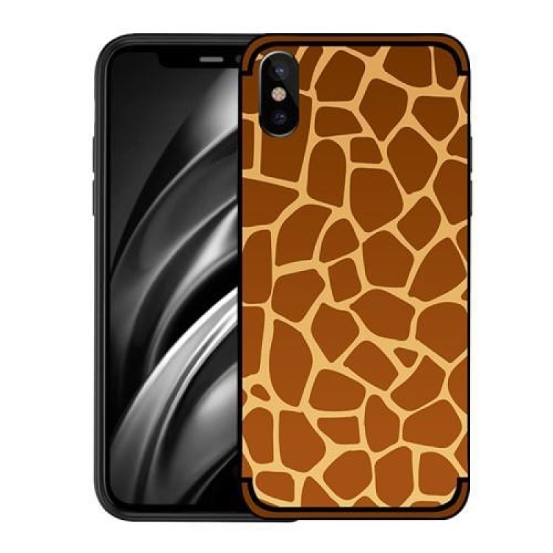 Coat gelový obal s motivem na iPhone X - žirafa