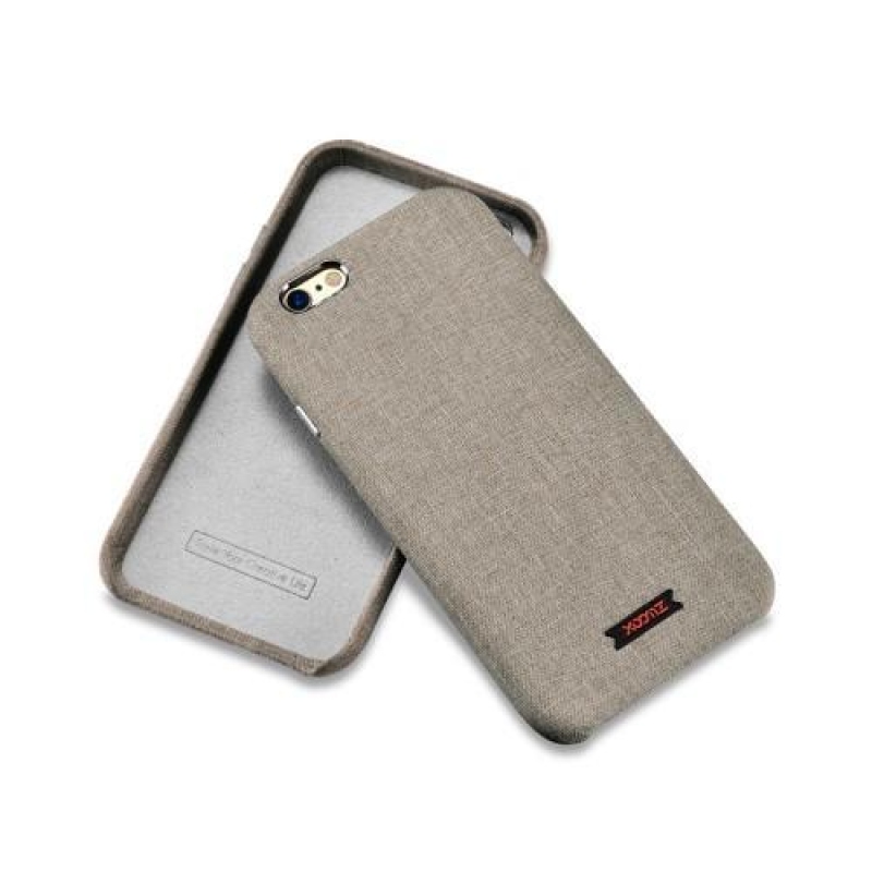Coaty plastový obal potažený PU kůží na iPhone 6 Plus a 6s Plus - černý