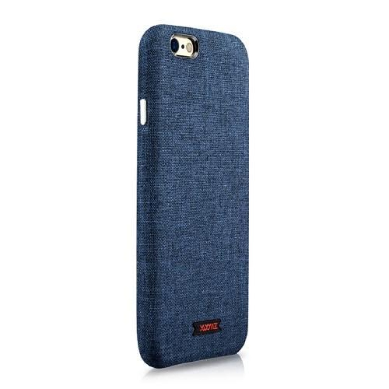 Coaty plastový obal potažený PU kůží na iPhone 6 Plus a 6s Plus - modrý