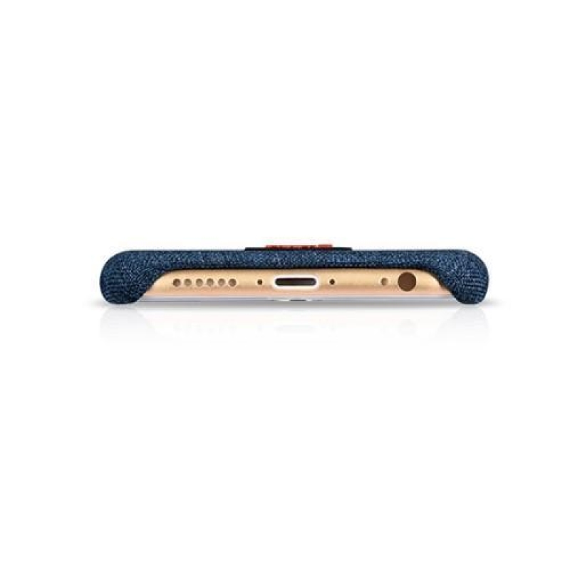 Coaty plastový obal potažený PU kůží na iPhone 6 Plus a 6s Plus - šedý
