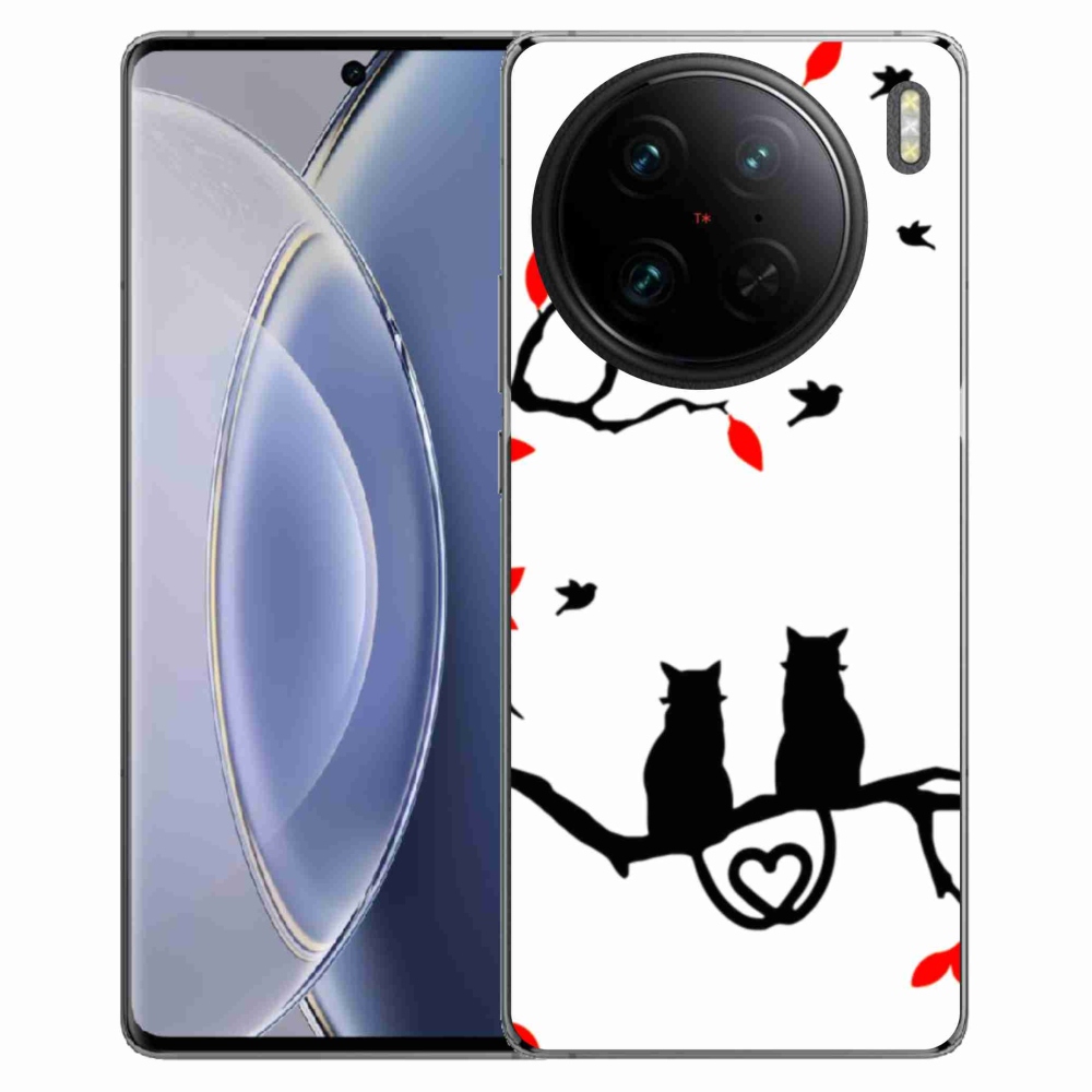 Gelový kryt mmCase na Vivo X90 Pro - kočičí láska