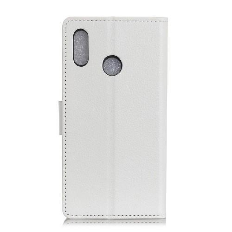 Color PU kožené peněženkové pouzdro na Honor 10 Lite a Huawei P Smart (2019) - bílé