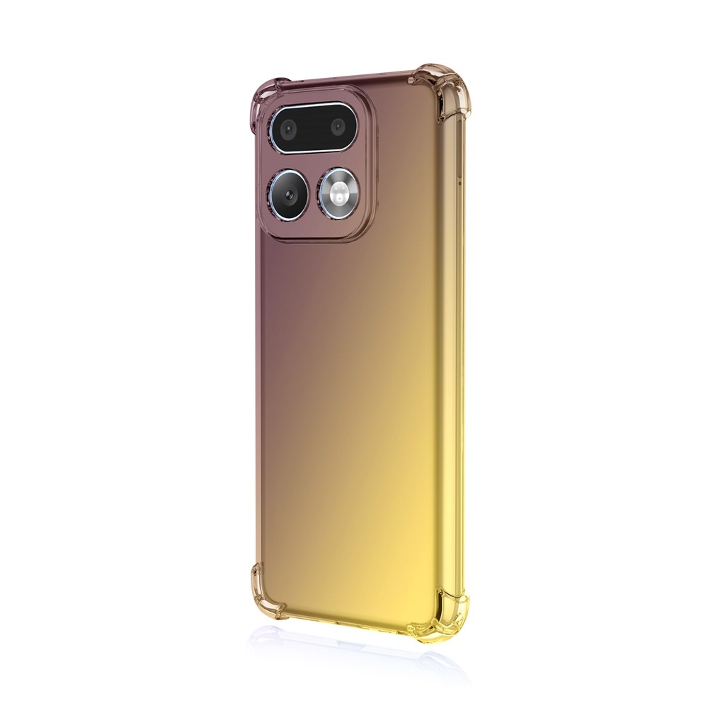Colore odolný gelový obal s vyztuženými rohy na Realme 16 Pro+ 5G - černý/zlatý